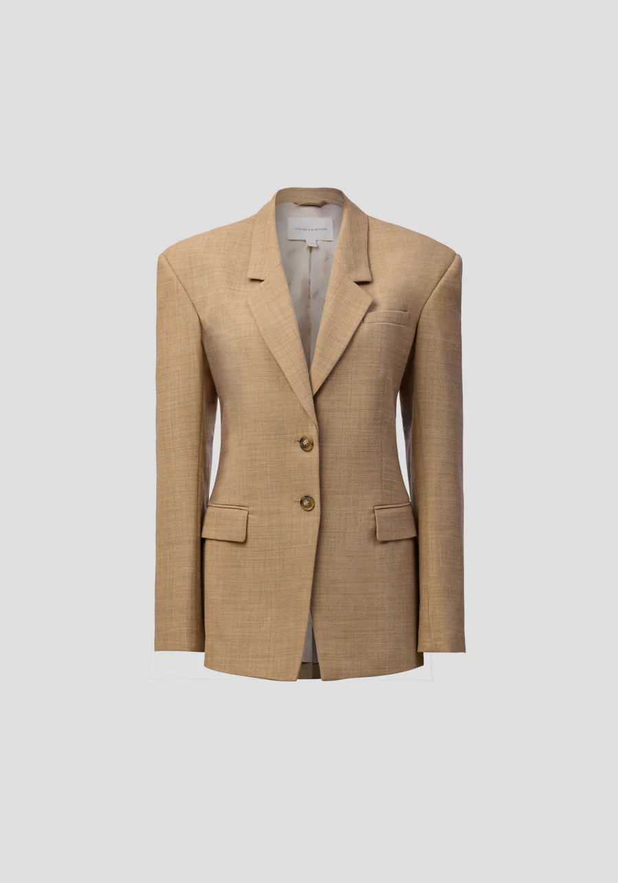 Michigan blazer, pale camel
