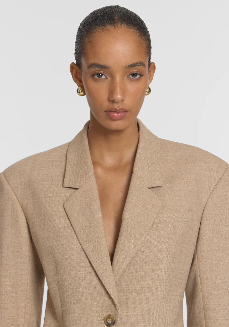 Michigan blazer, pale camel