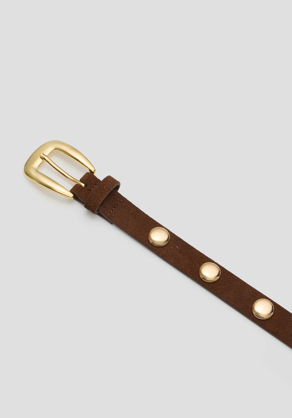 Scott belt, tan suede