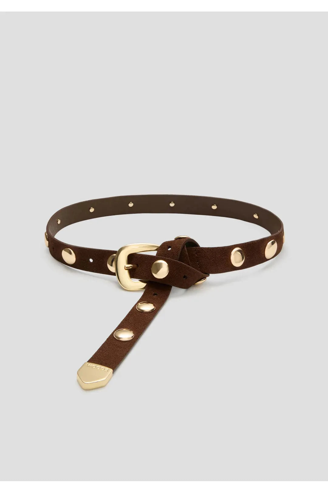 Scott belt, tan suede