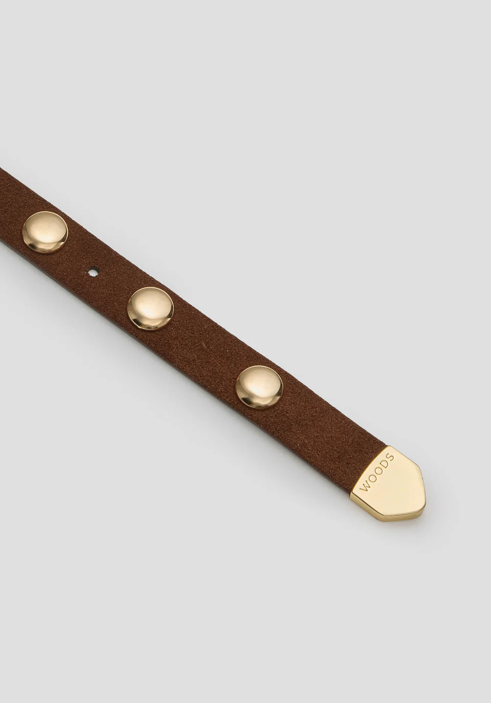 Scott belt, tan suede