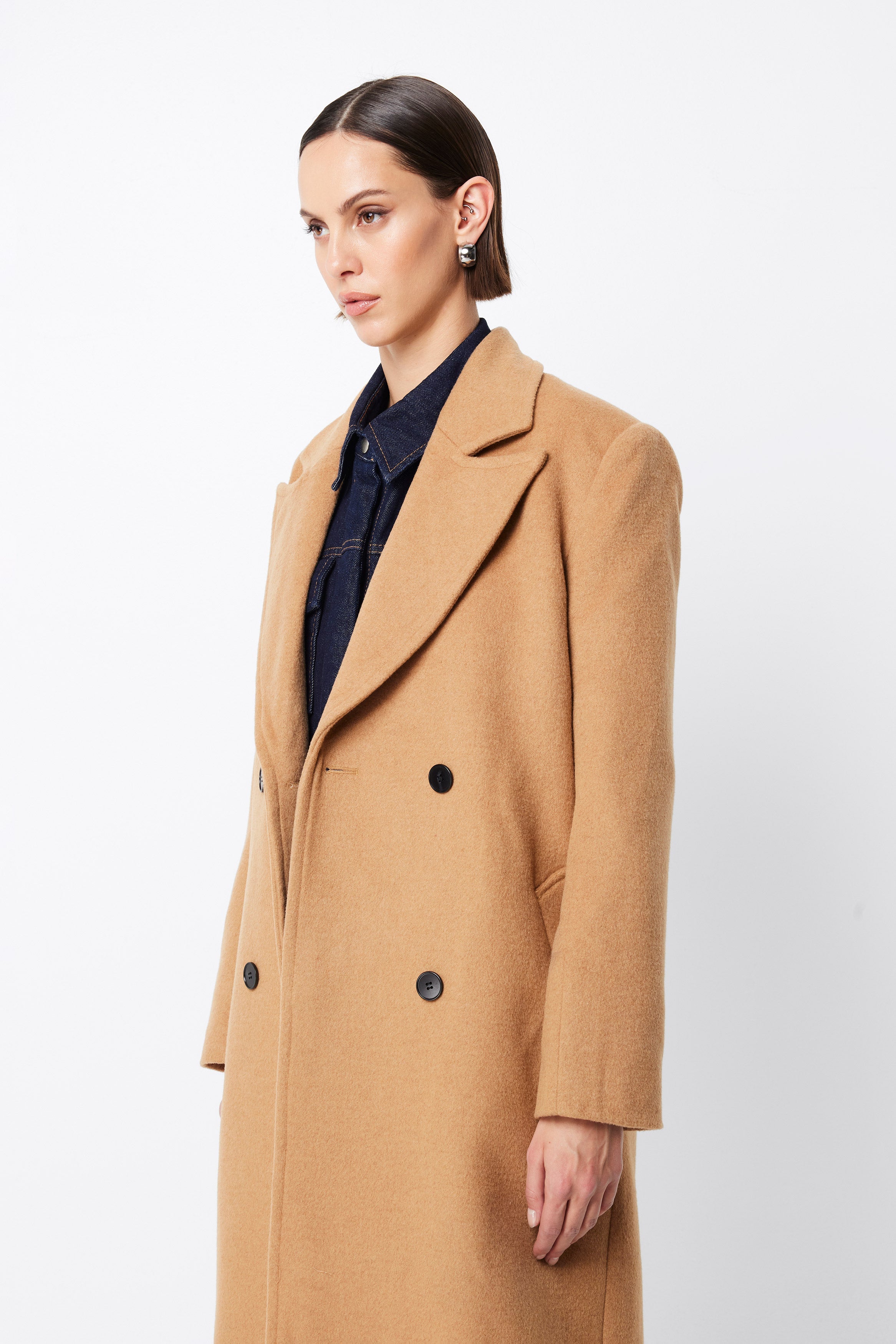 washington coat, camel