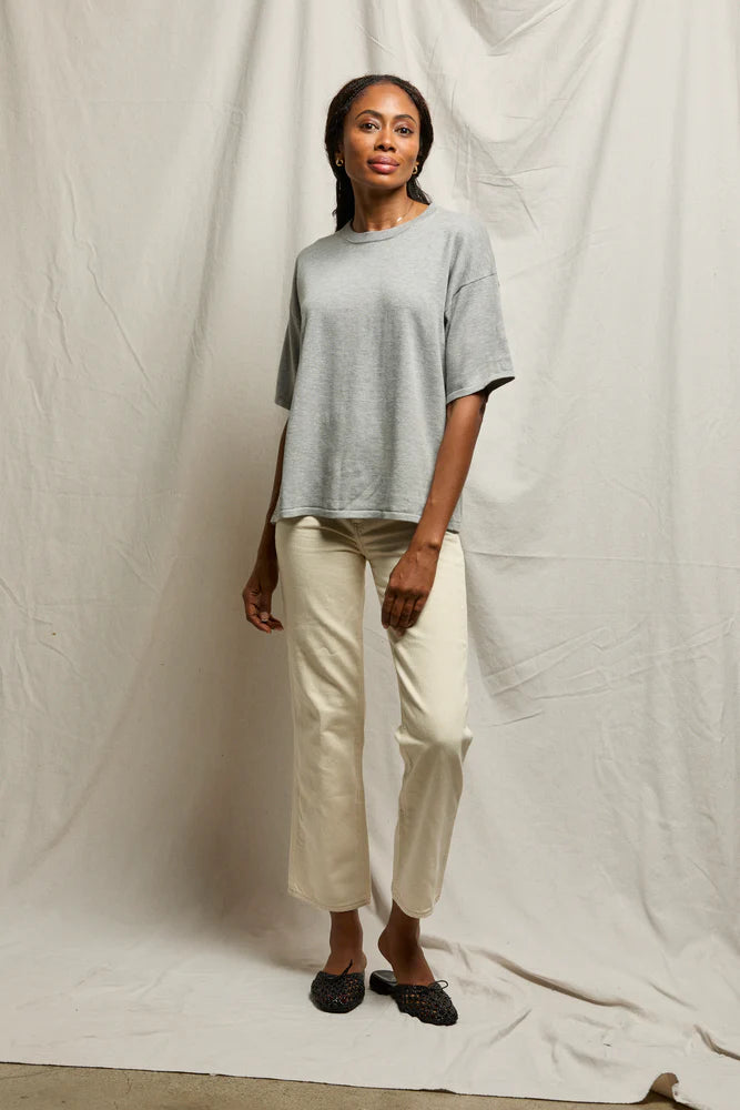 Yvonne crewneck sweater, heather grey
