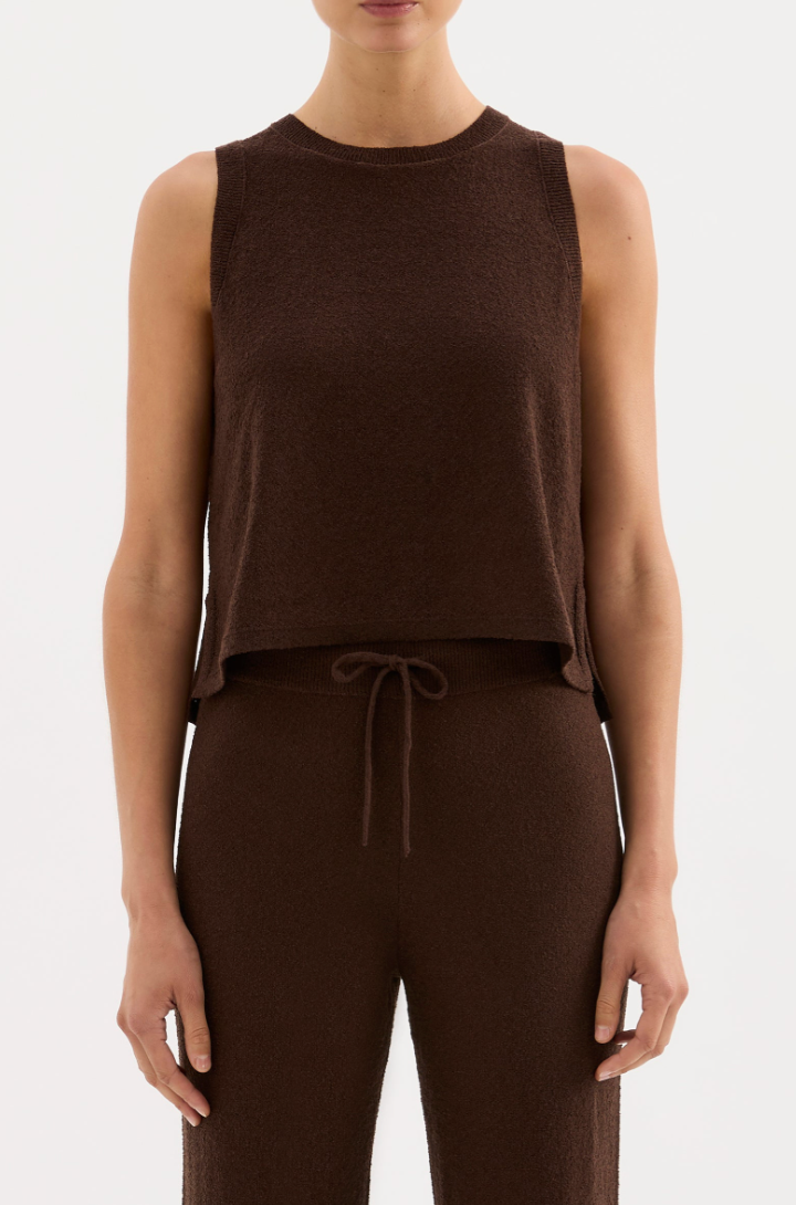 Zosia knit tank, chocolate