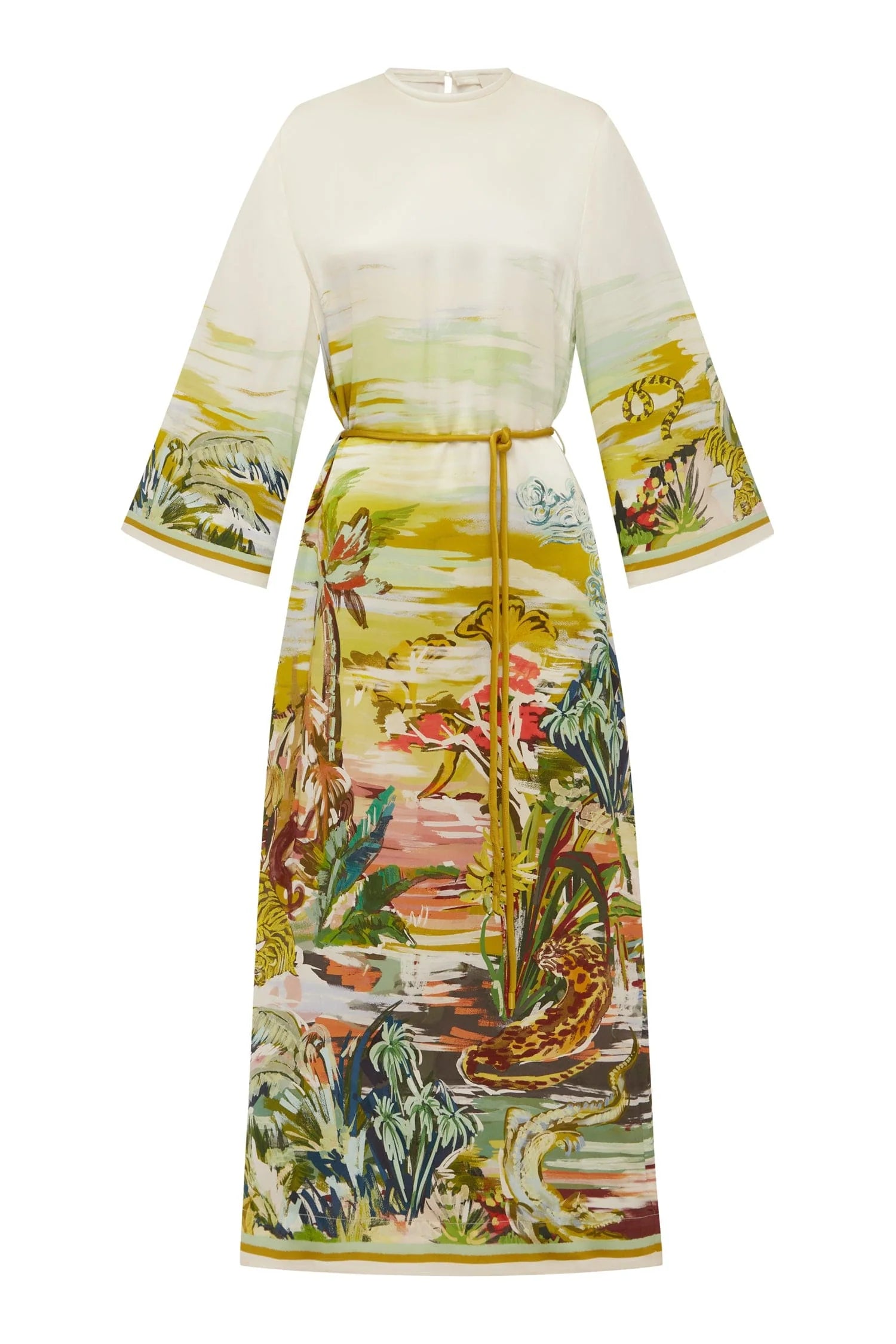 Jungle boogie silk midi dress