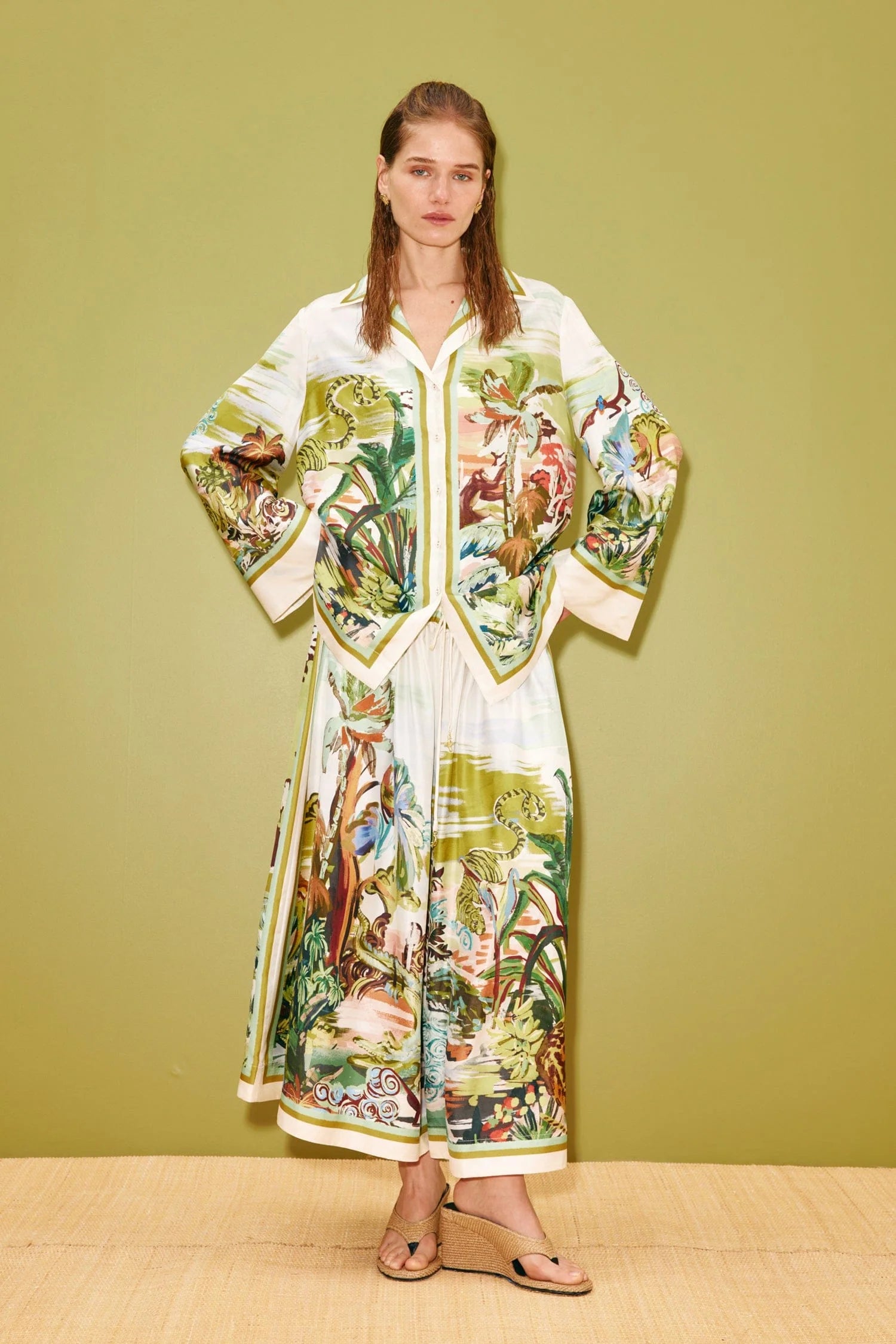 Jungle boogie silk culotte