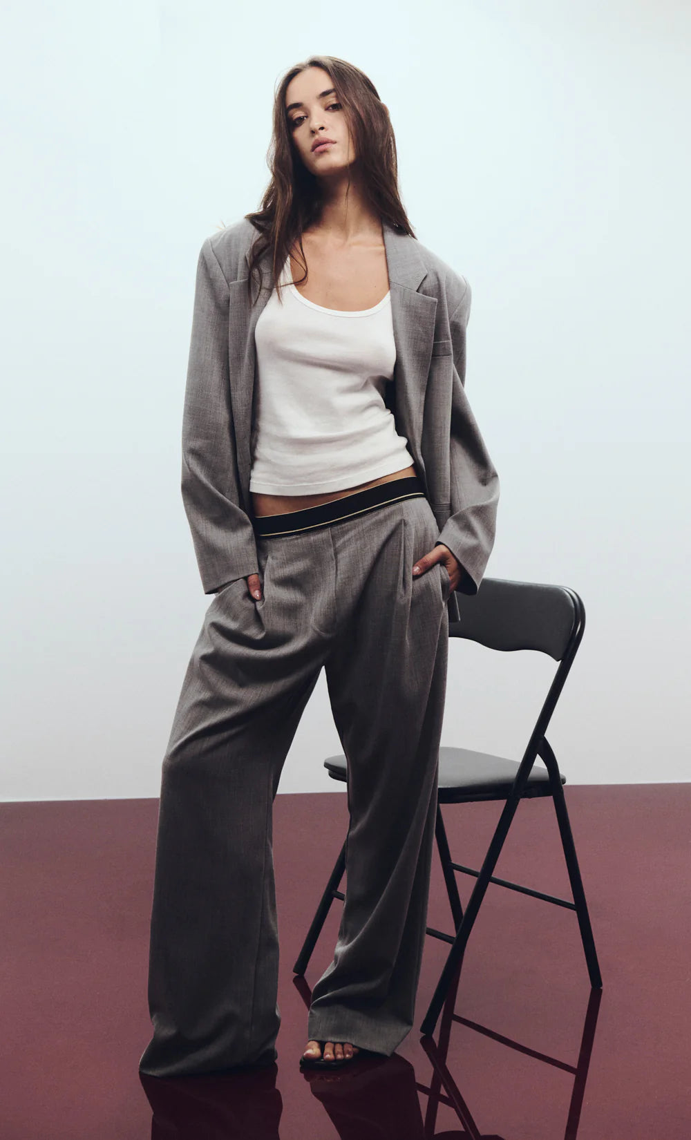 Jordin pant, charcoal weave