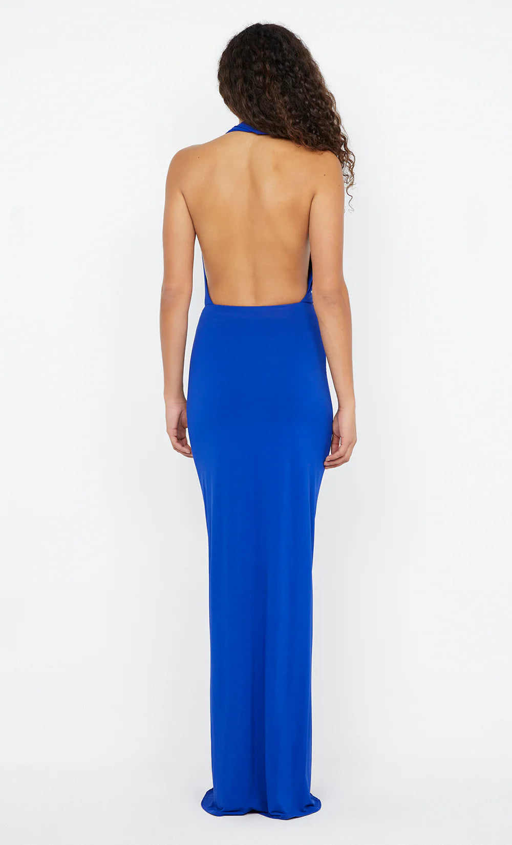 nessie cowl maxi dress, ultramarine blue