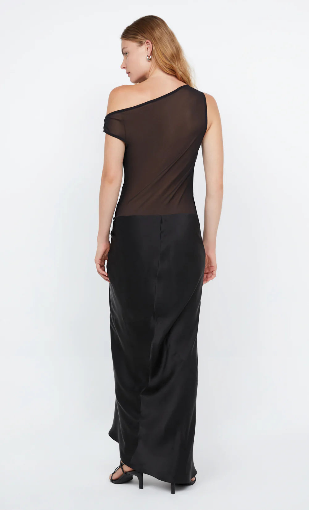 Rhone asym maxi dress, black