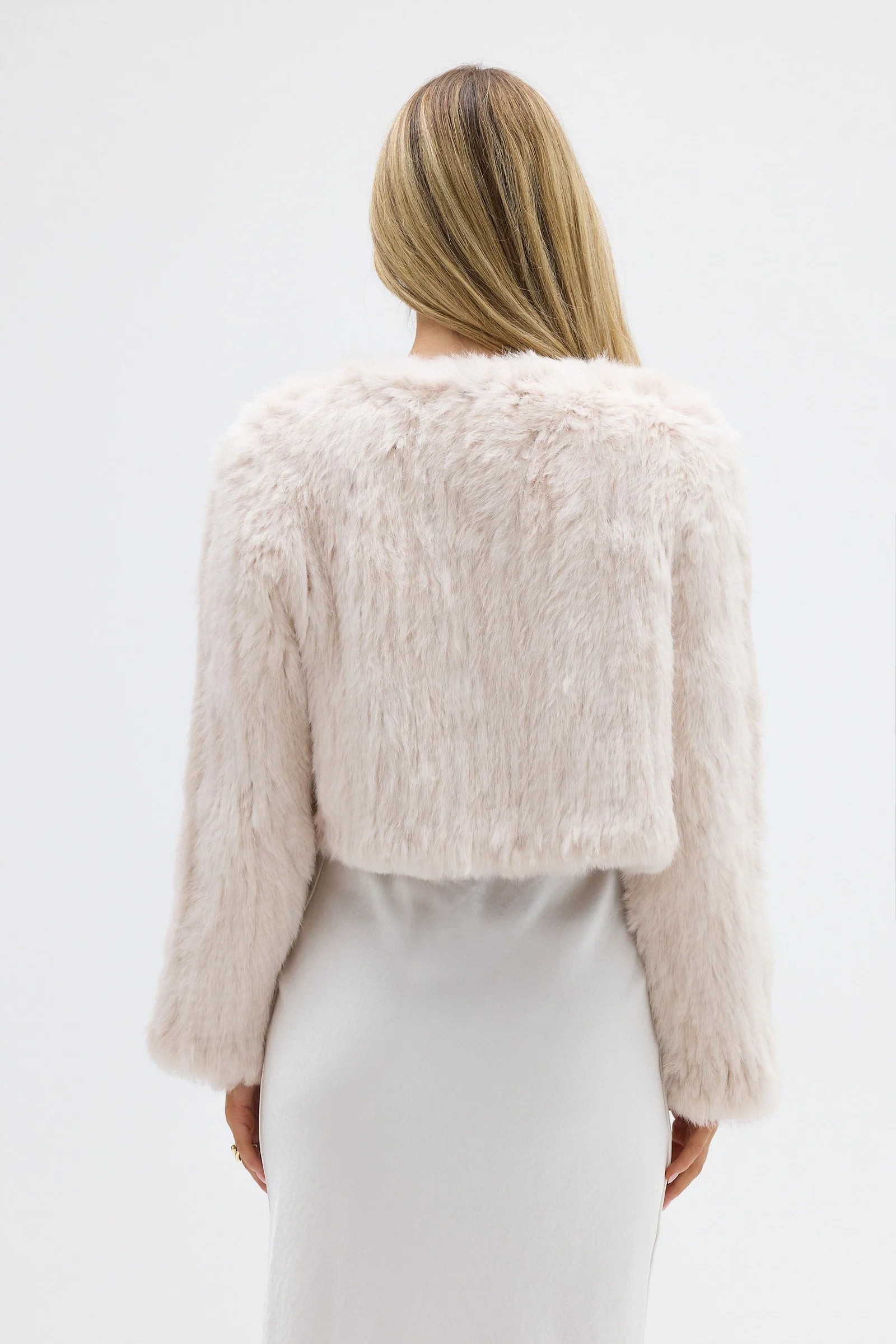 Lola Crop Jacket, Stone