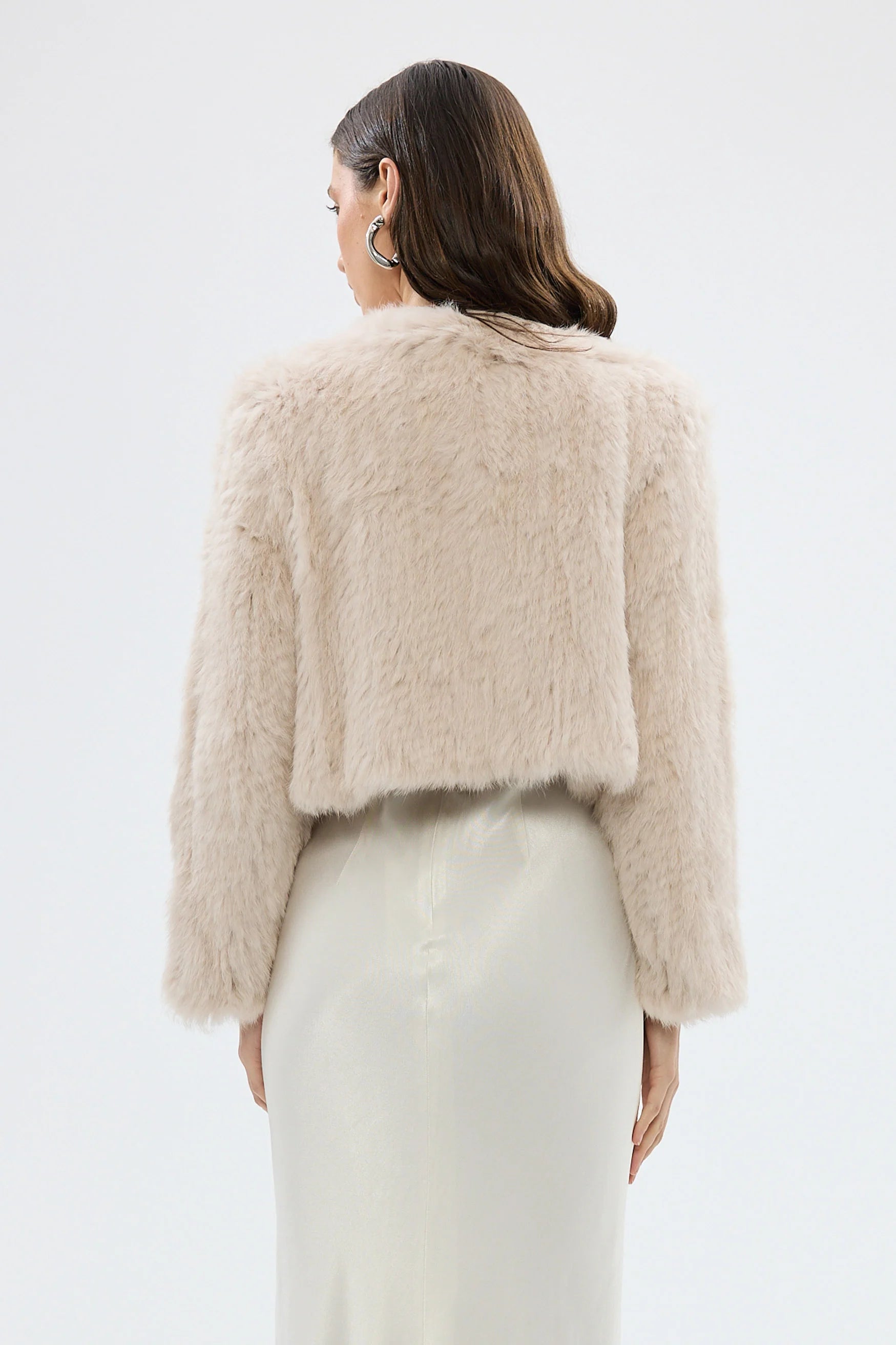 Lola crop jacket, stone