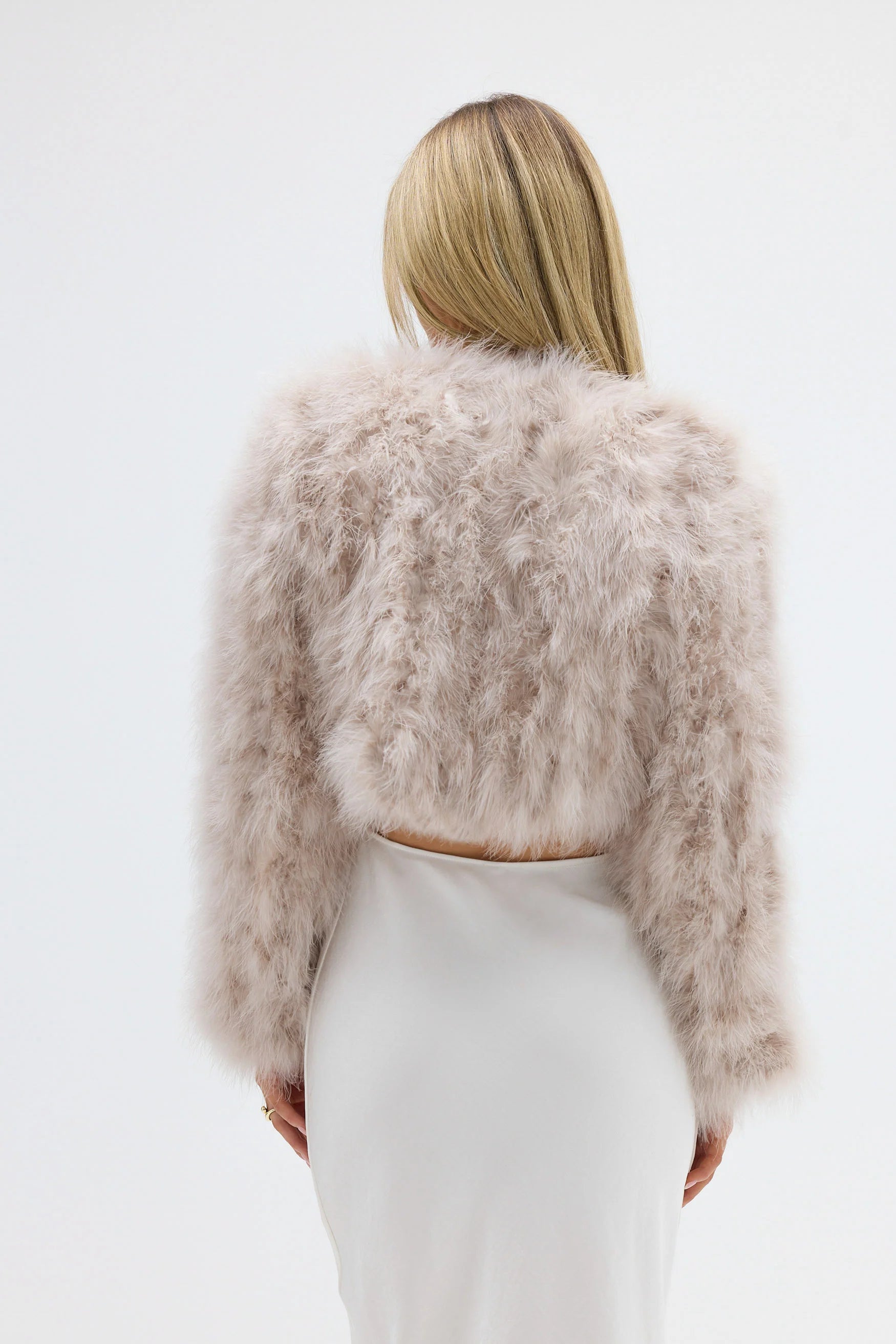 Manhattan crop jacket, blush