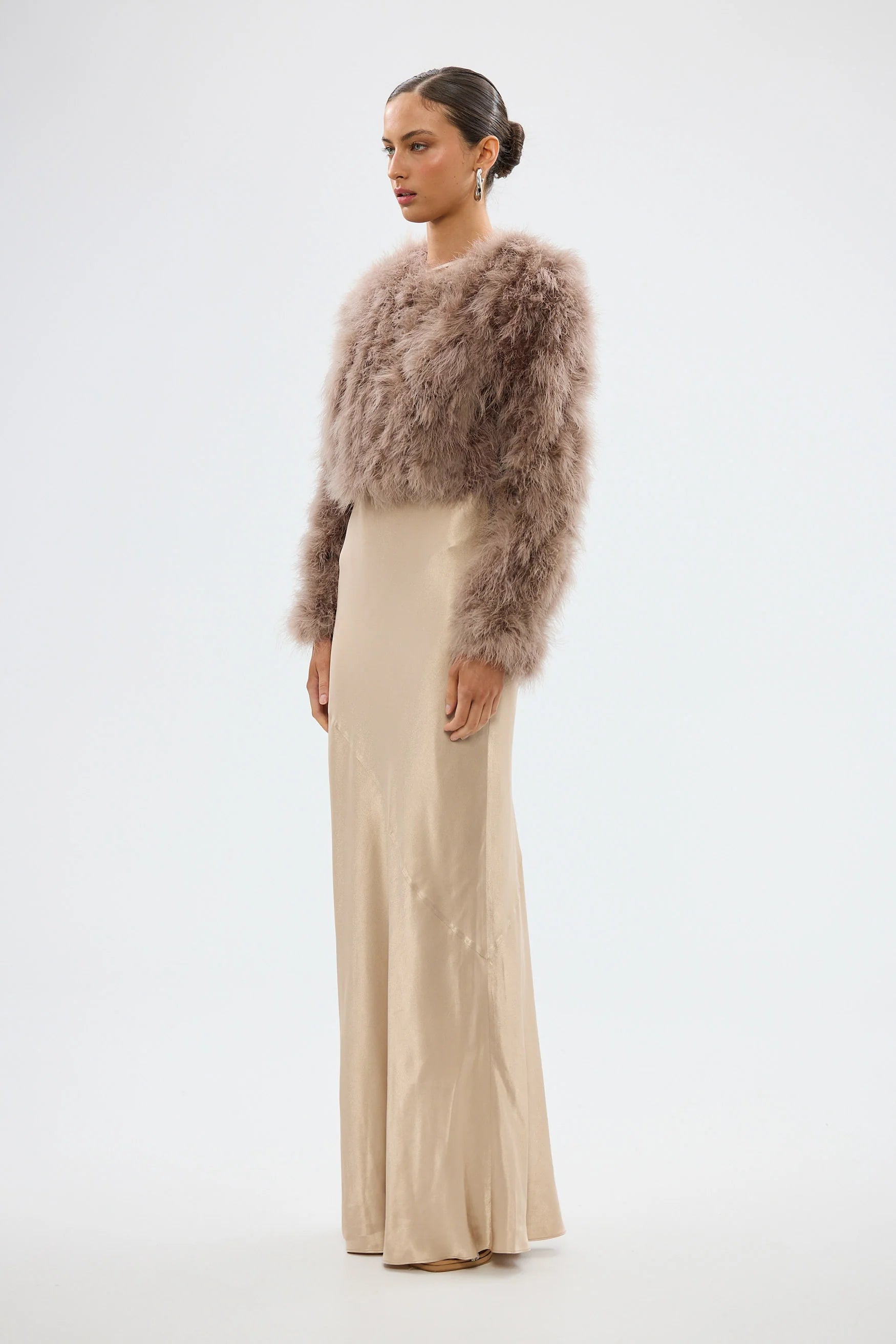 Manhattan crop jacket, cocoa