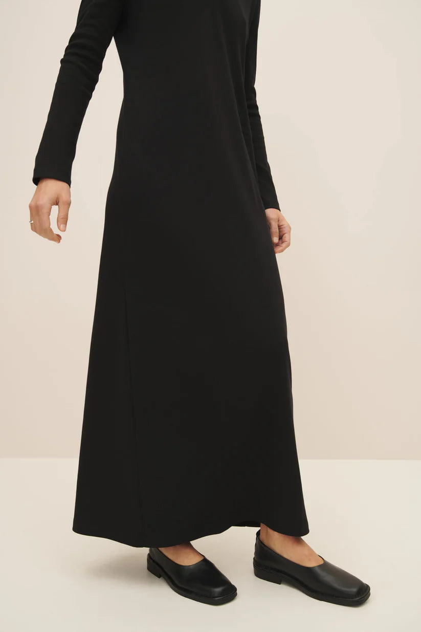 Column dress, black