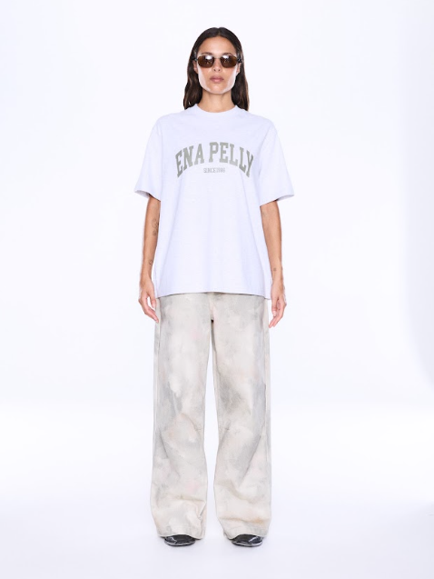Sophia relaxed tee, white marle