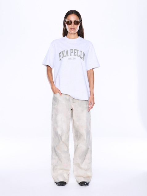 Sophia relaxed tee, white marle