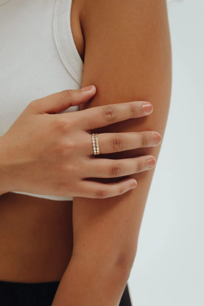 Essence stack ring, silver