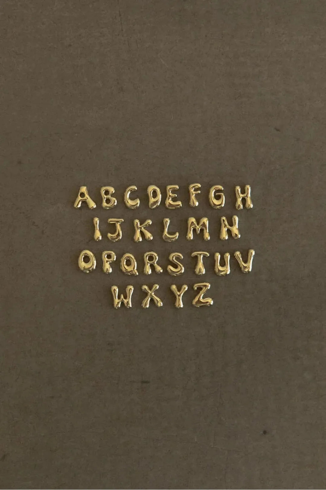 Bubble letter necklace