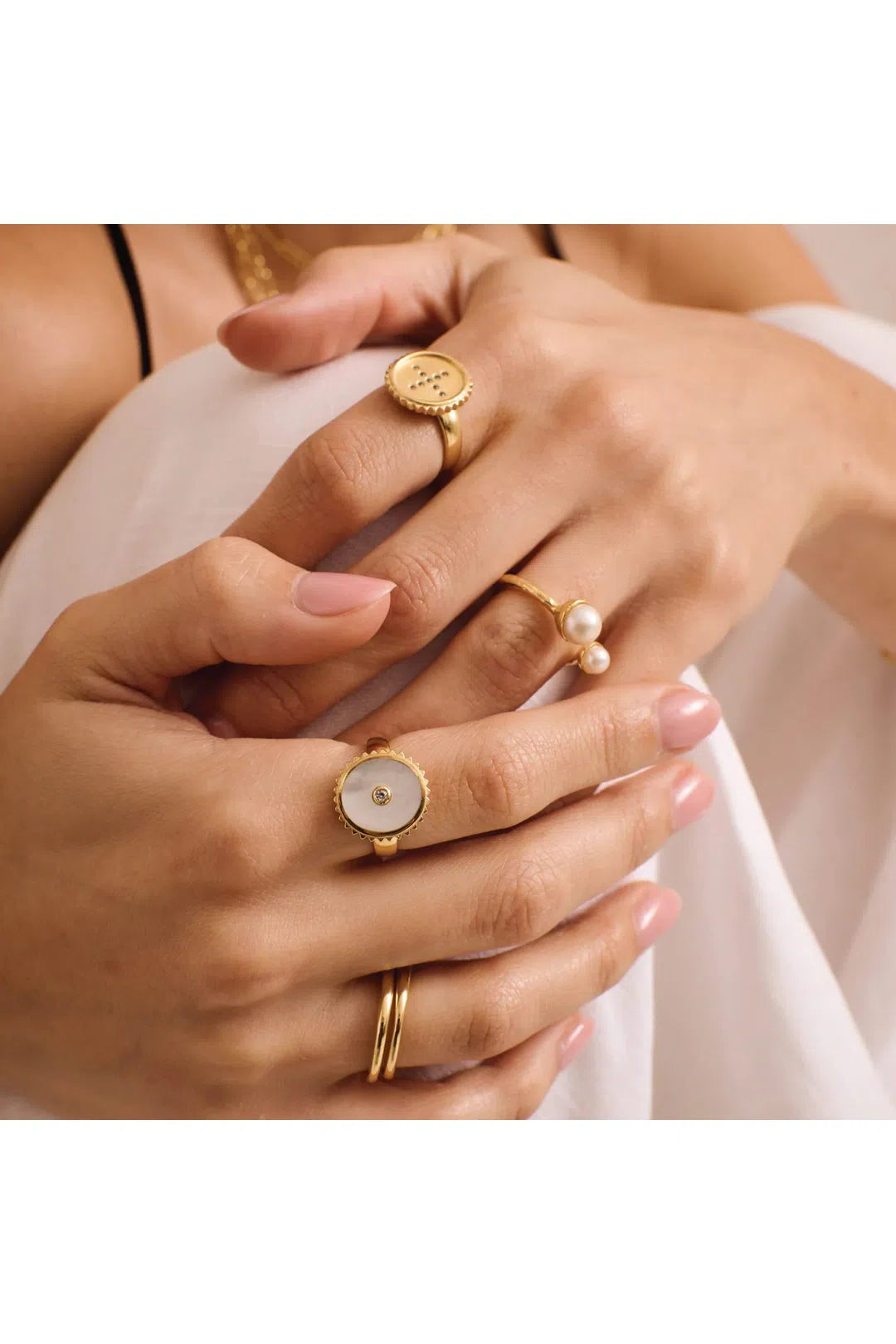Halcyon Shield Ring in 18KT Yellow Gold Plate