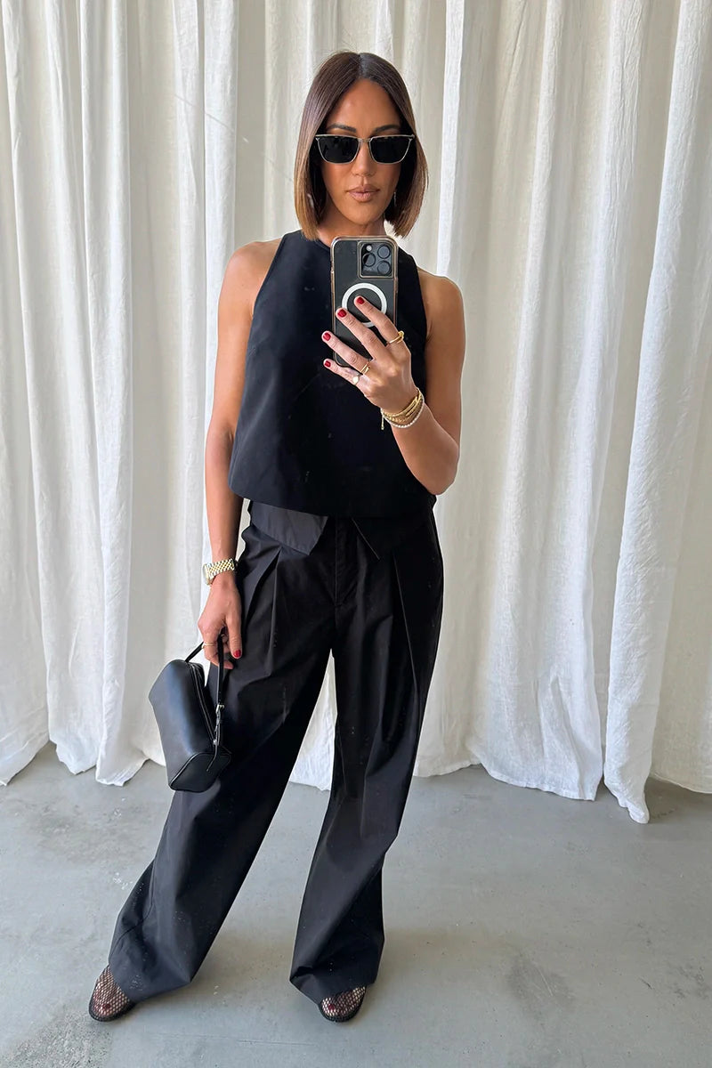 Back to me pant, black