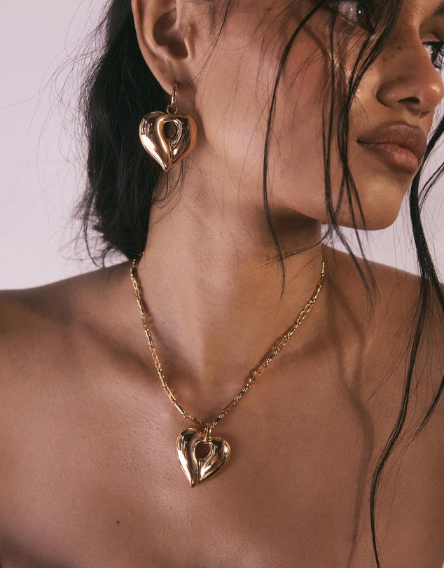 Corazon statement hoops, gold
