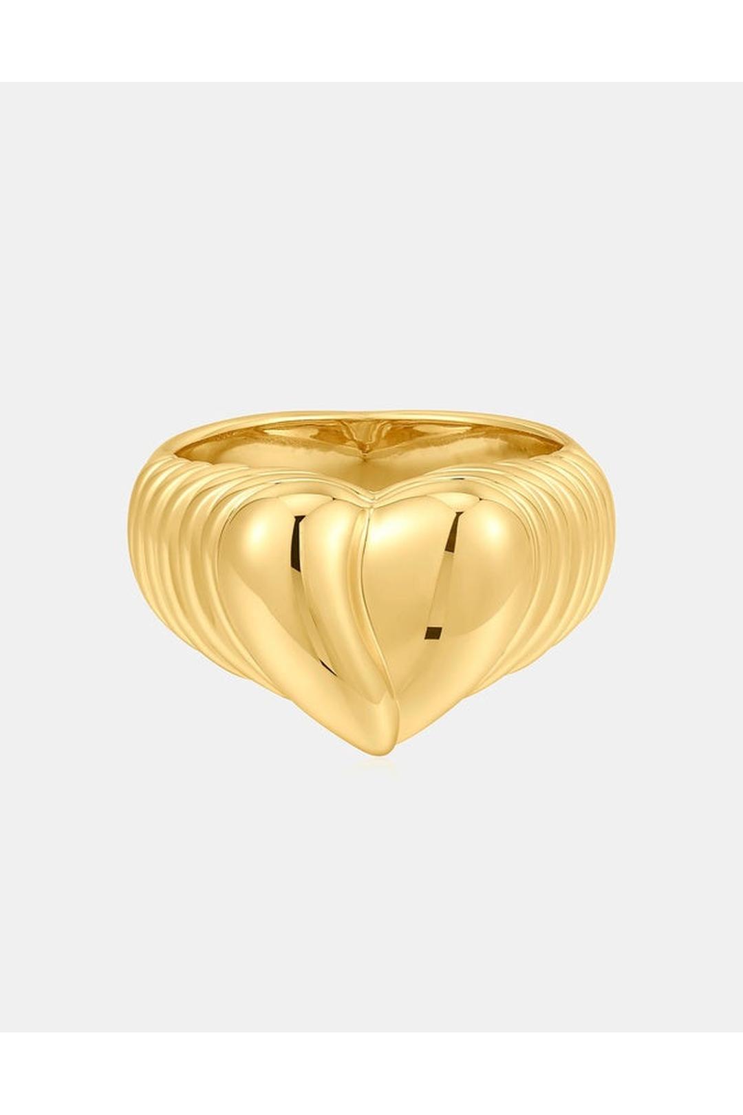 corazon signet ring, gold