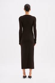 Marti mesh maxi dress, espresso