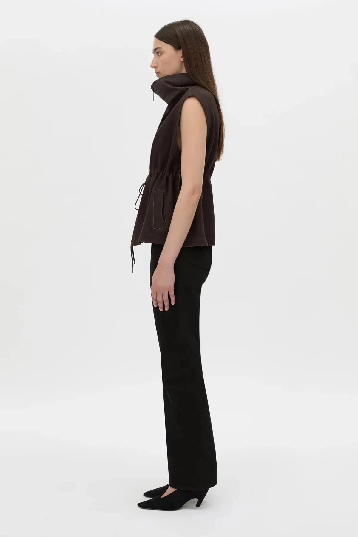 Eira heavy jersey vest, hickory