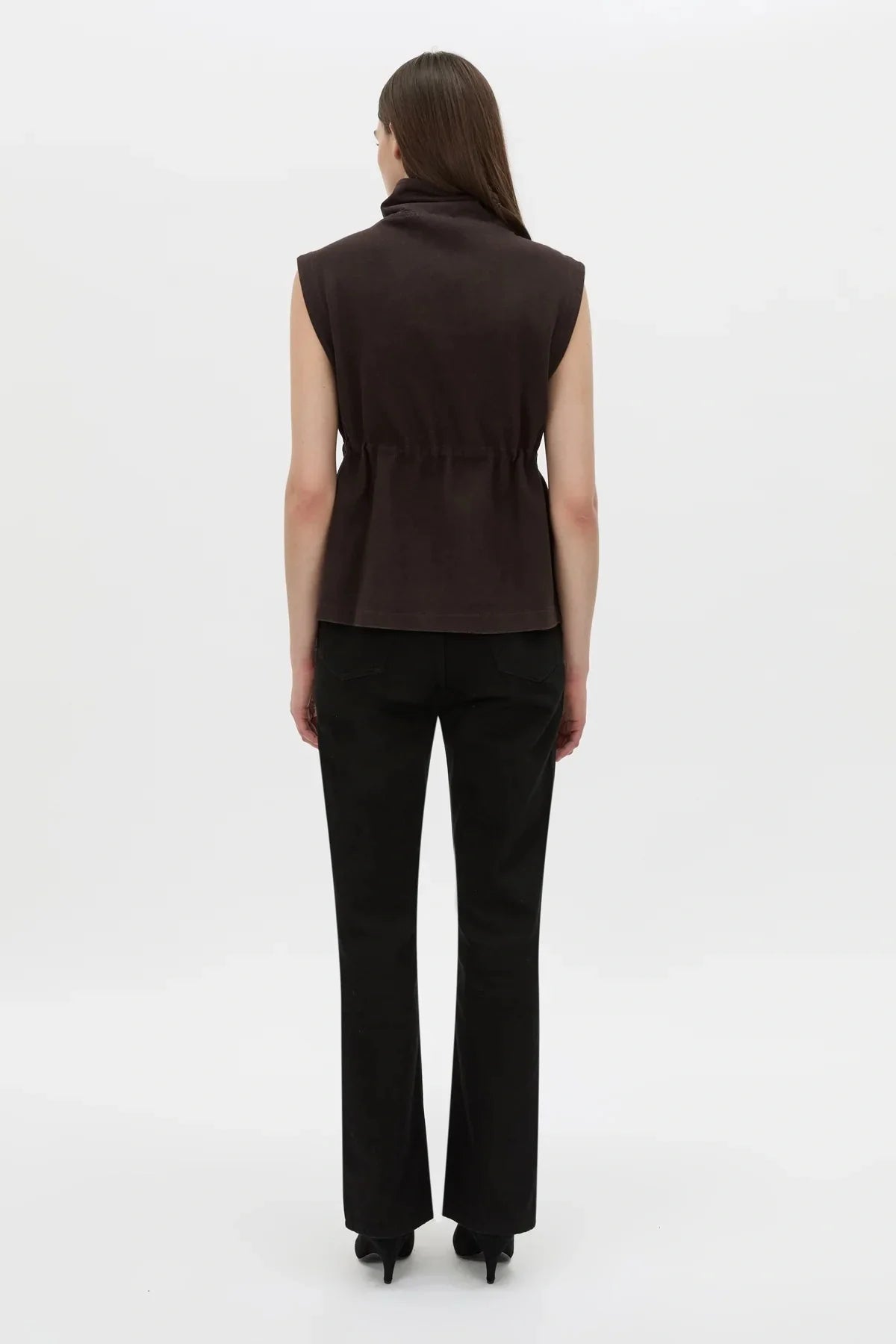 Eira heavy jersey vest, hickory