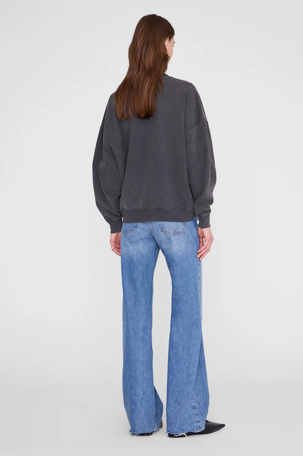 Miles Sweatshirt Leo Muse, Washed Black