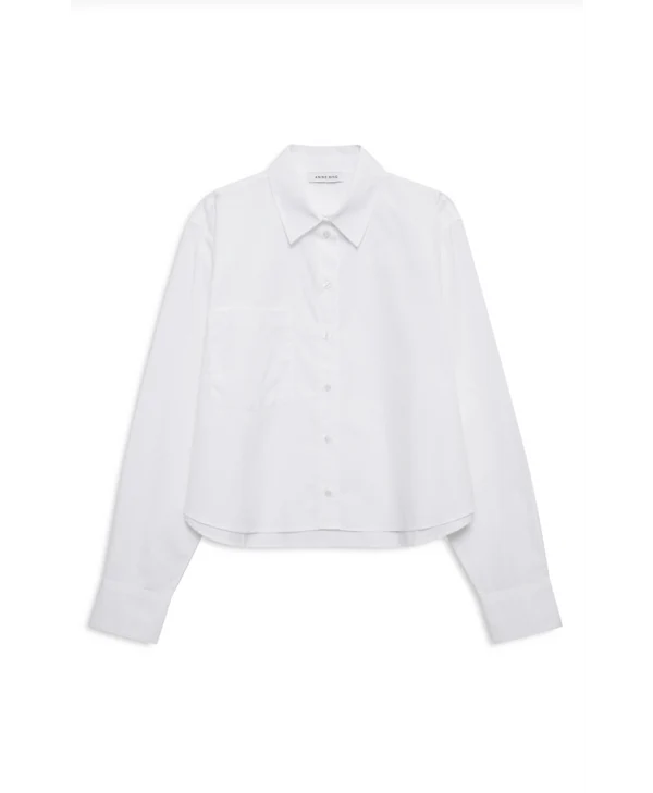 Essie cropped shirt, white