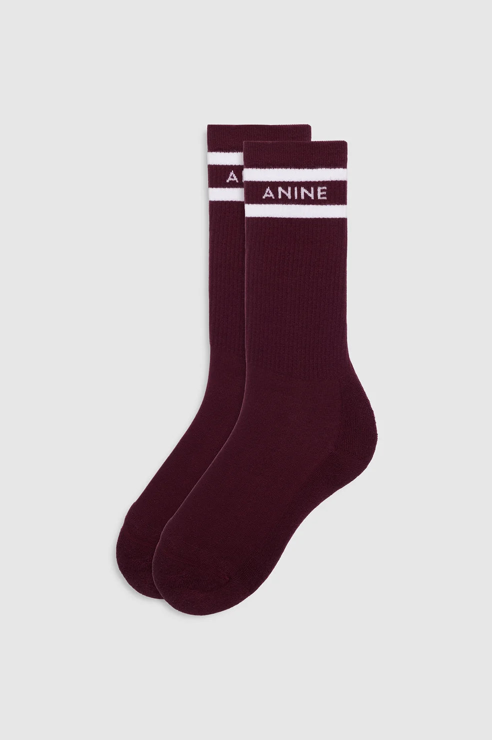 Sully Sporty Socks, Burgandy White