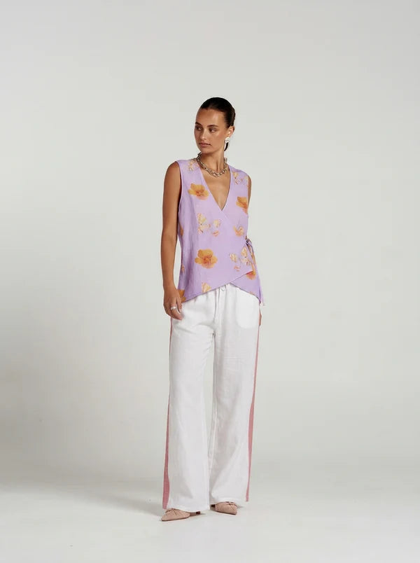 Reverie wide leg pant, white reverie