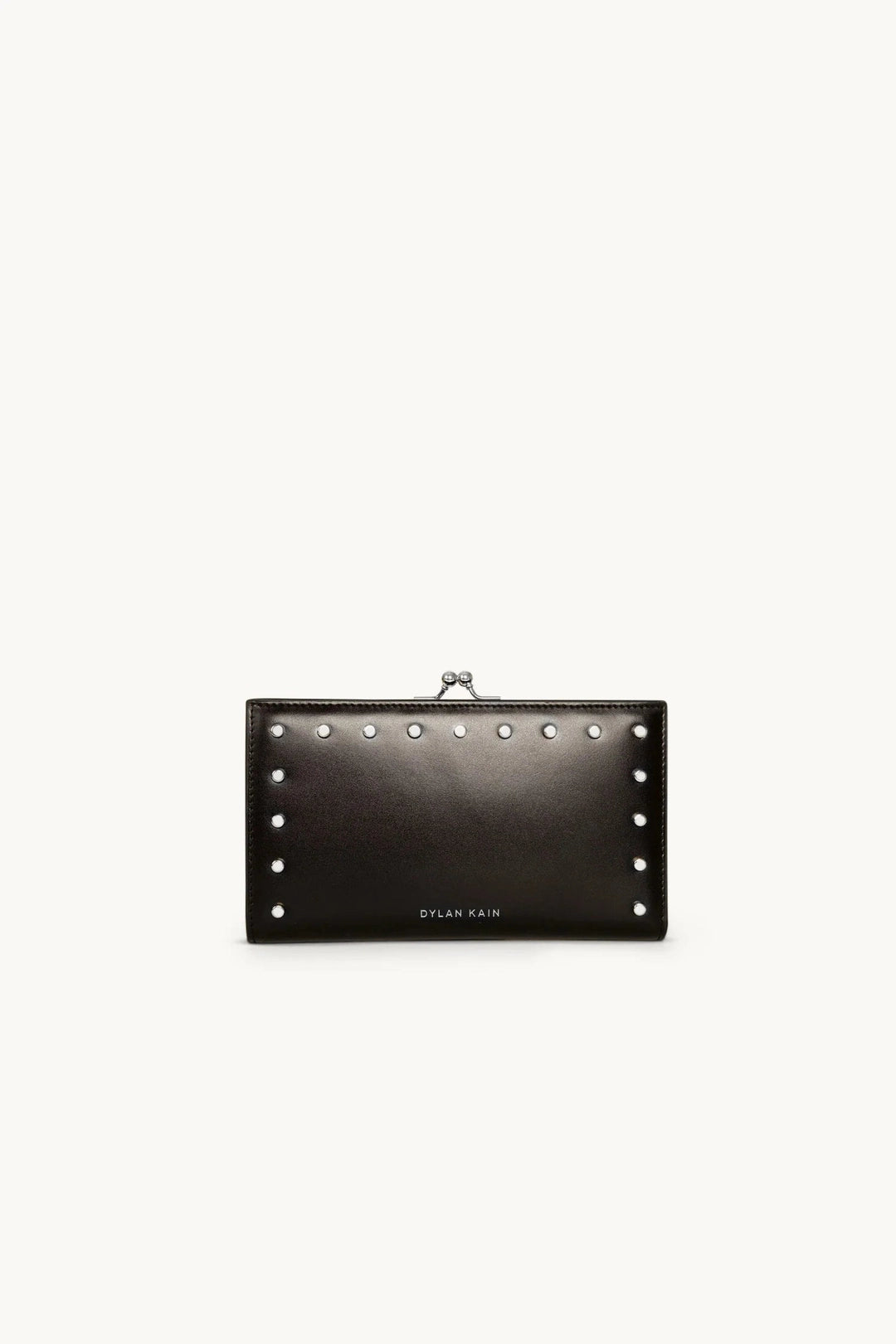 The Large Forever Love Studded Wallet, Silver