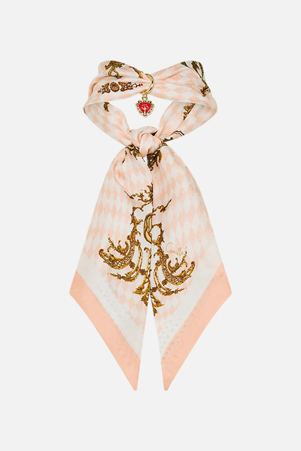 skinny neck scarf with trinket, The queens quarters