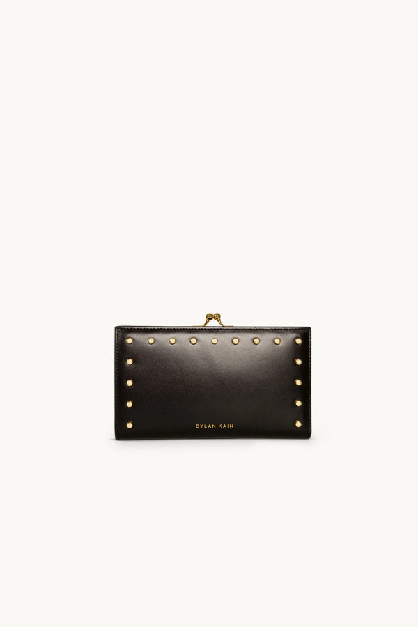 The Large Forever Love Studded Wallet, Warm Gold
