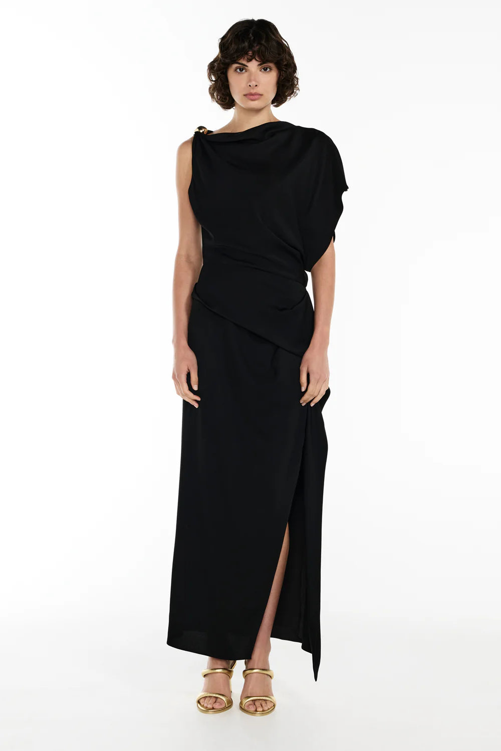 melodrama asymmetric dress, black