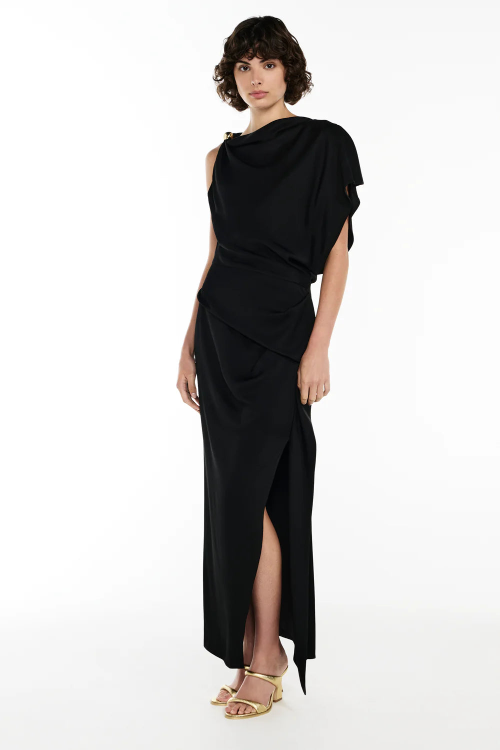 melodrama asymmetric dress, black