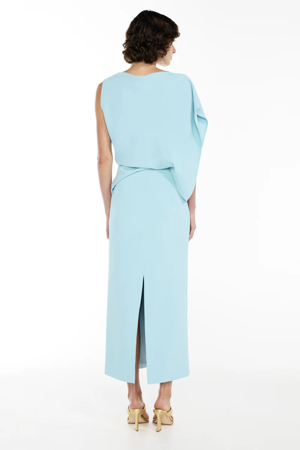 focal point dress, pale blue