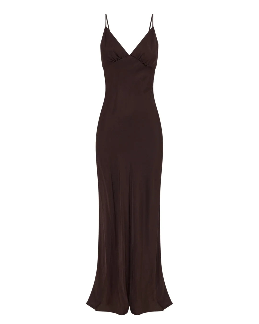 Tilly tencel slip dress, chocolate