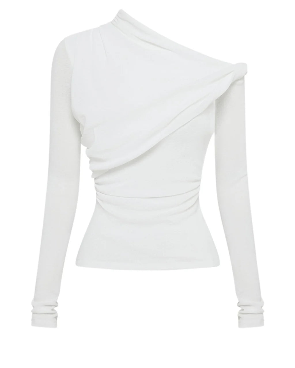 Piper mesh ls top, white