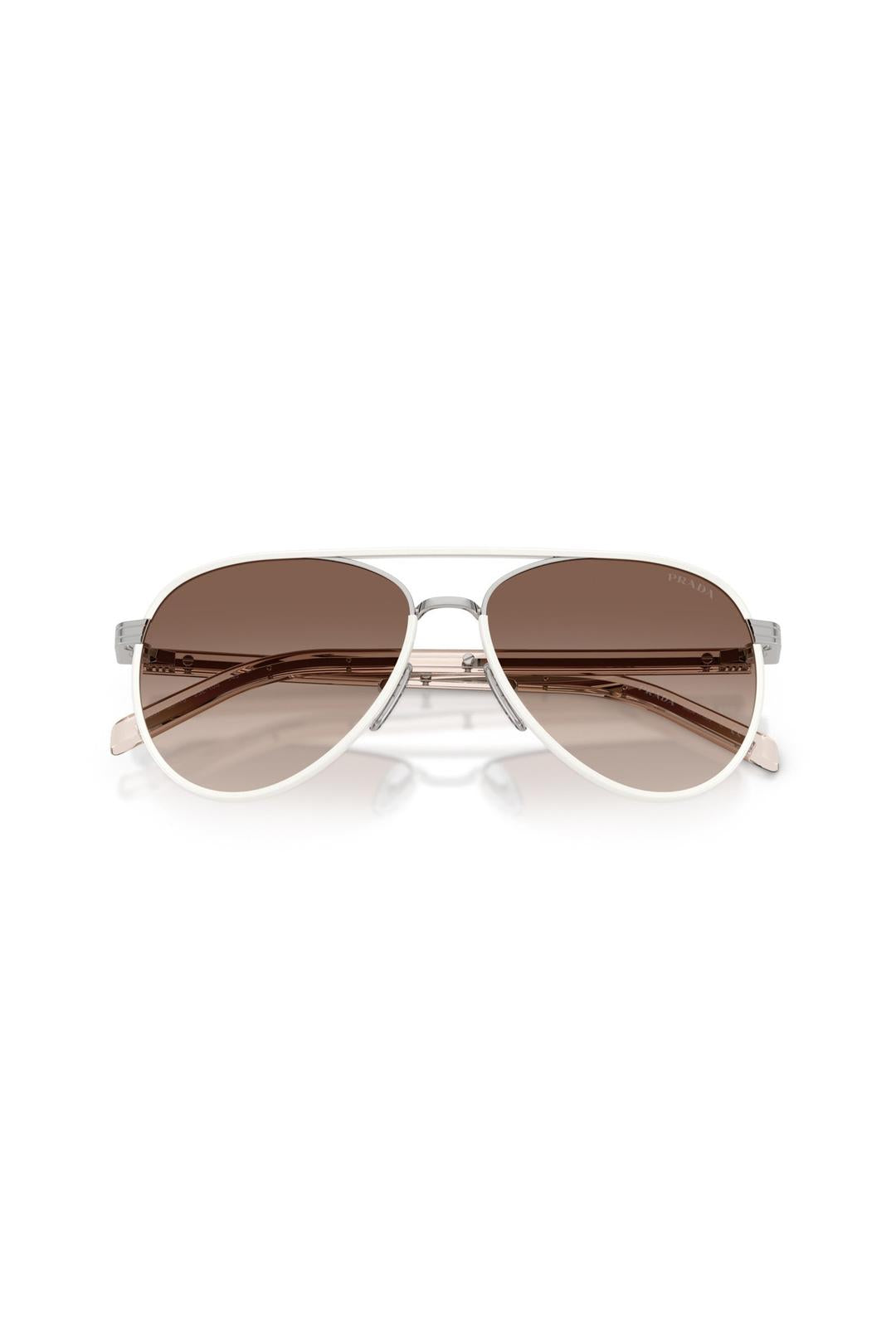 Prada B57s, silver w/brown gradient