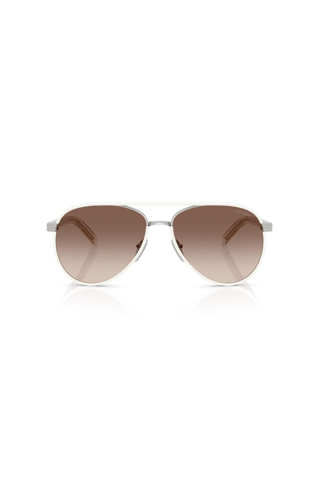 Prada B57s, silver w/brown gradient
