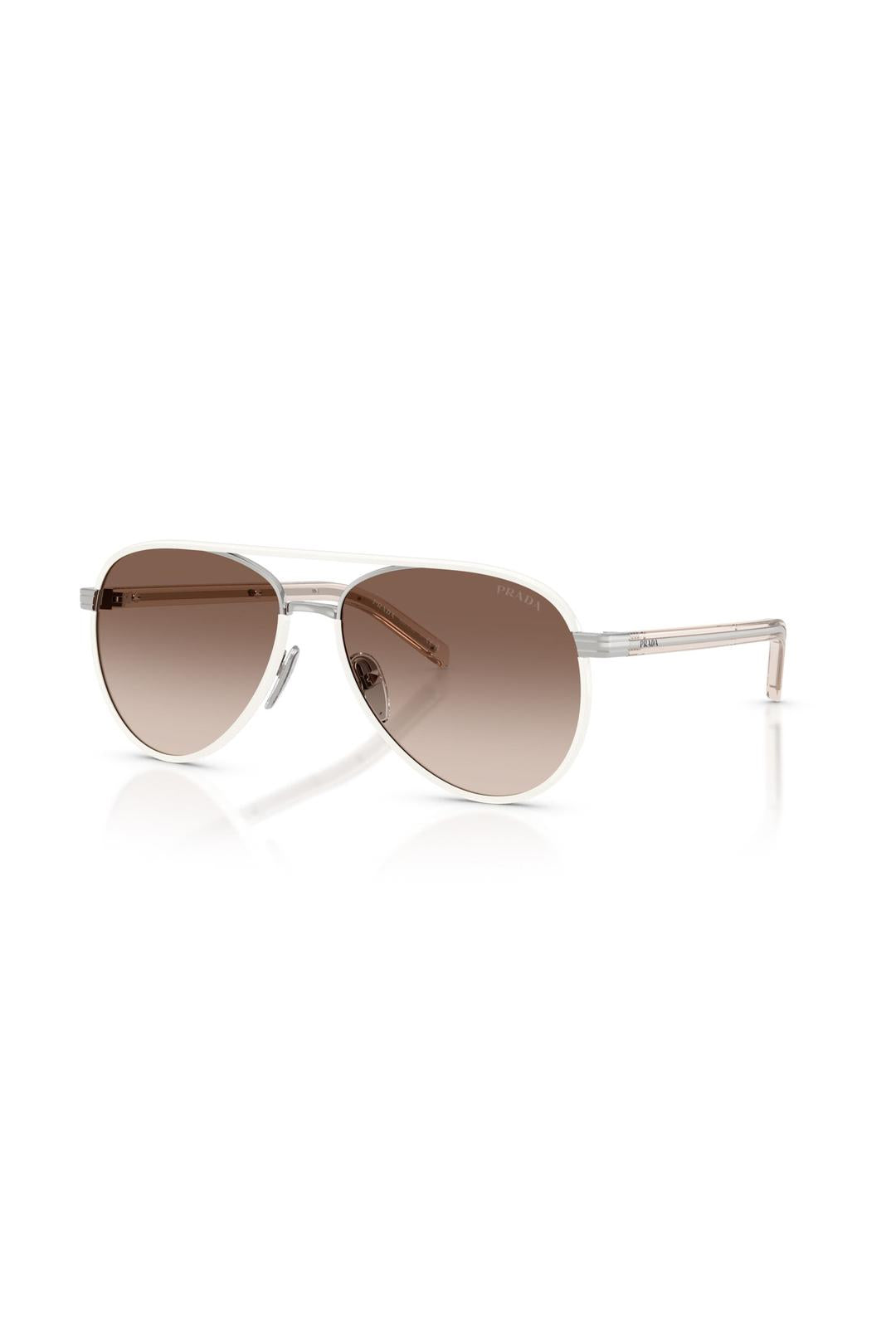 Prada B57s, silver w/brown gradient