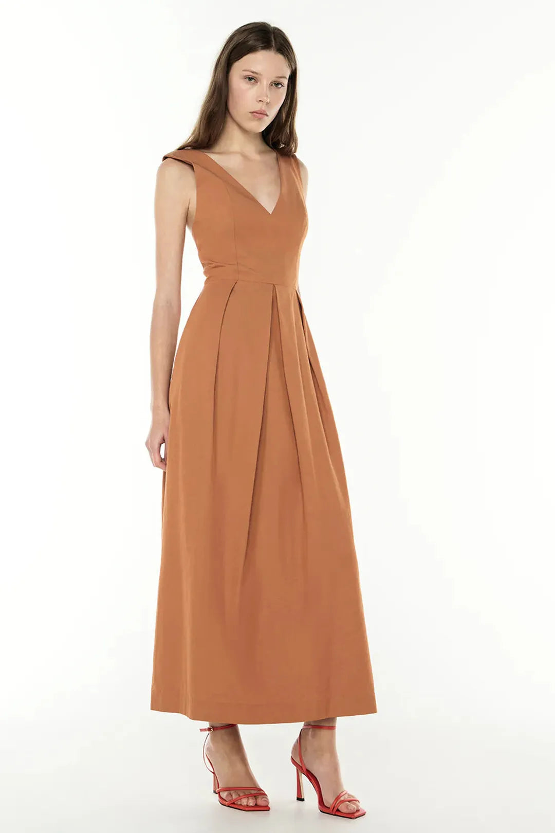Under the sun maxi dress, chestnut