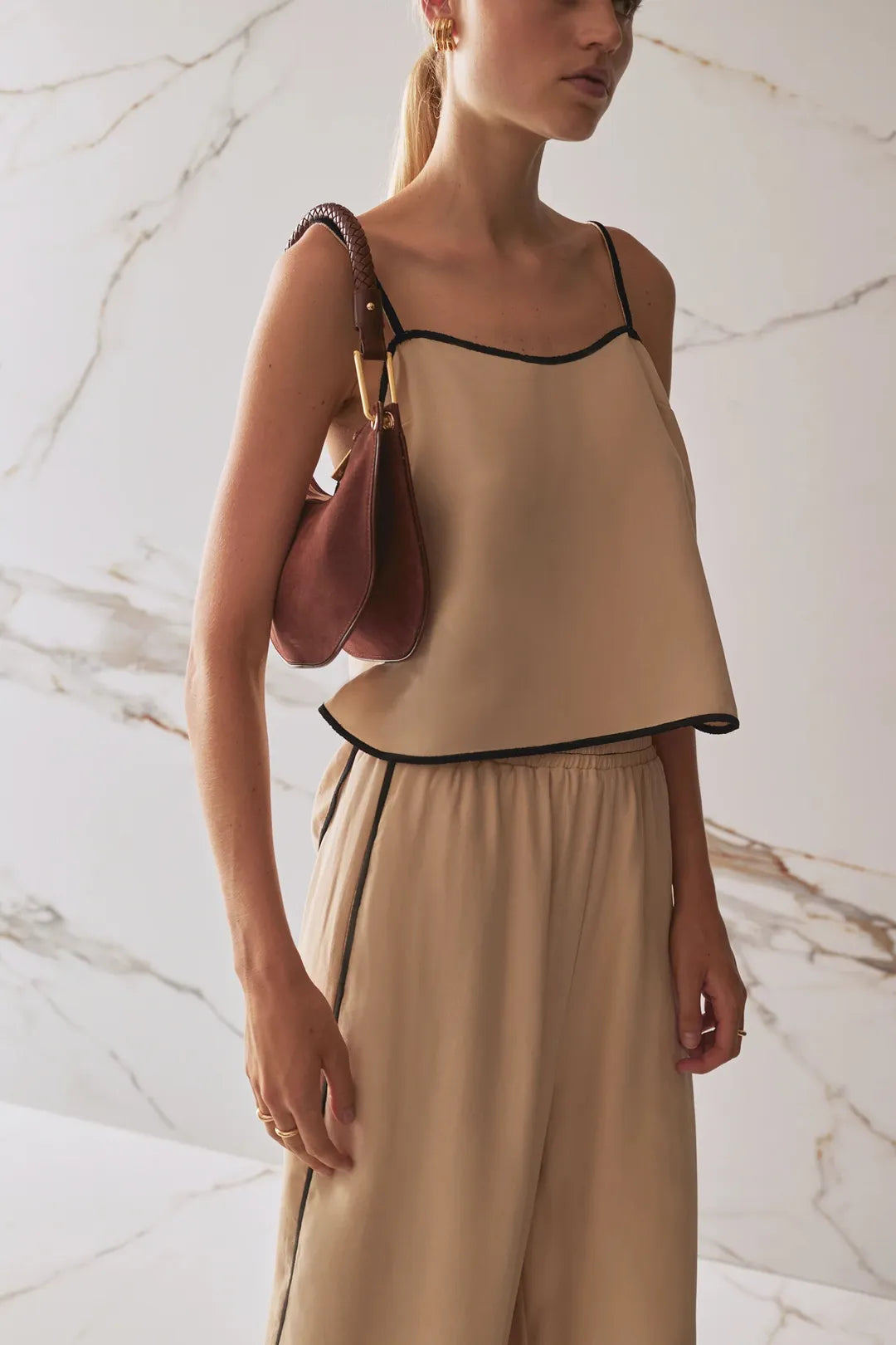 The Jalia top, fawn