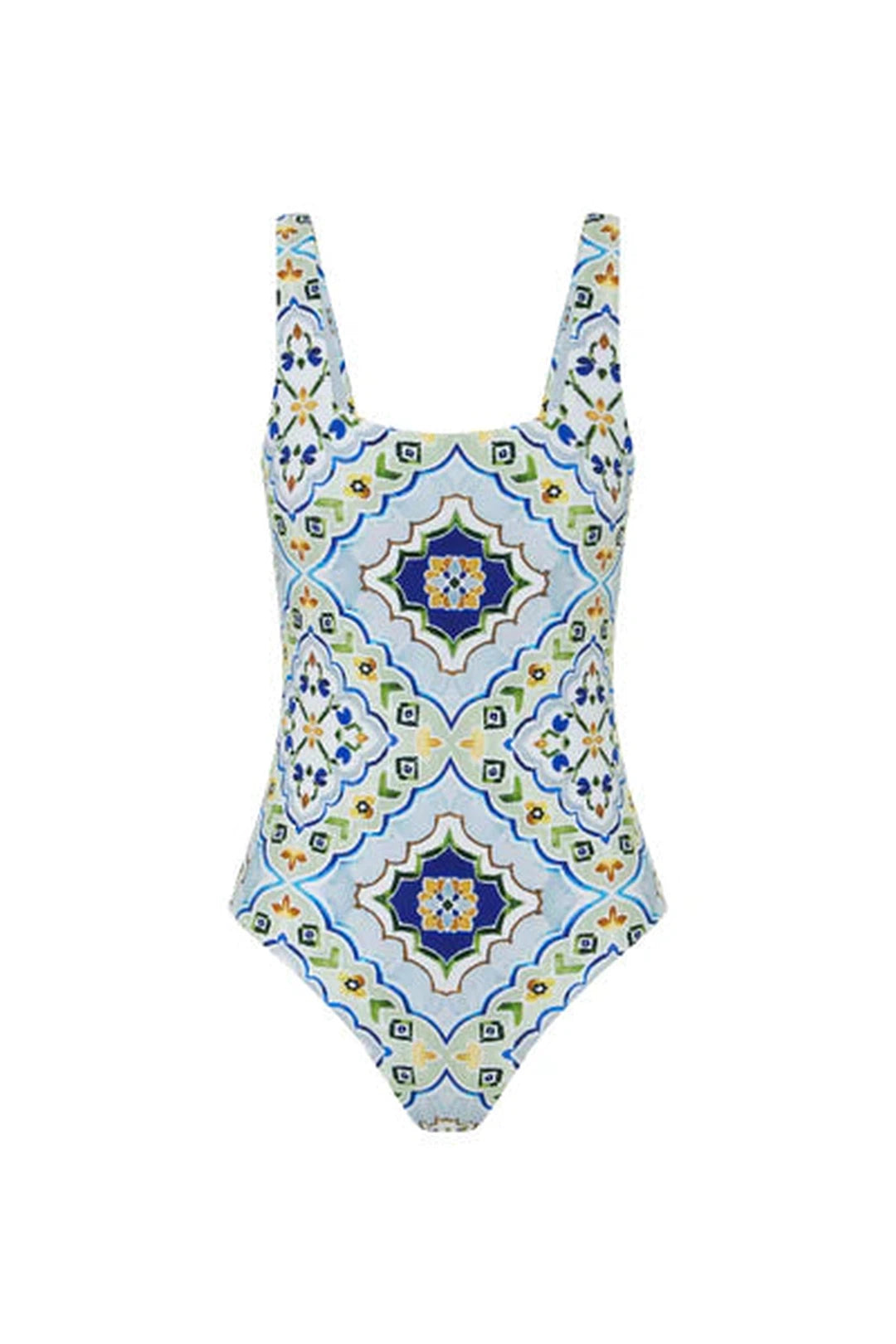 Filipa one piece swimsuit, tile print