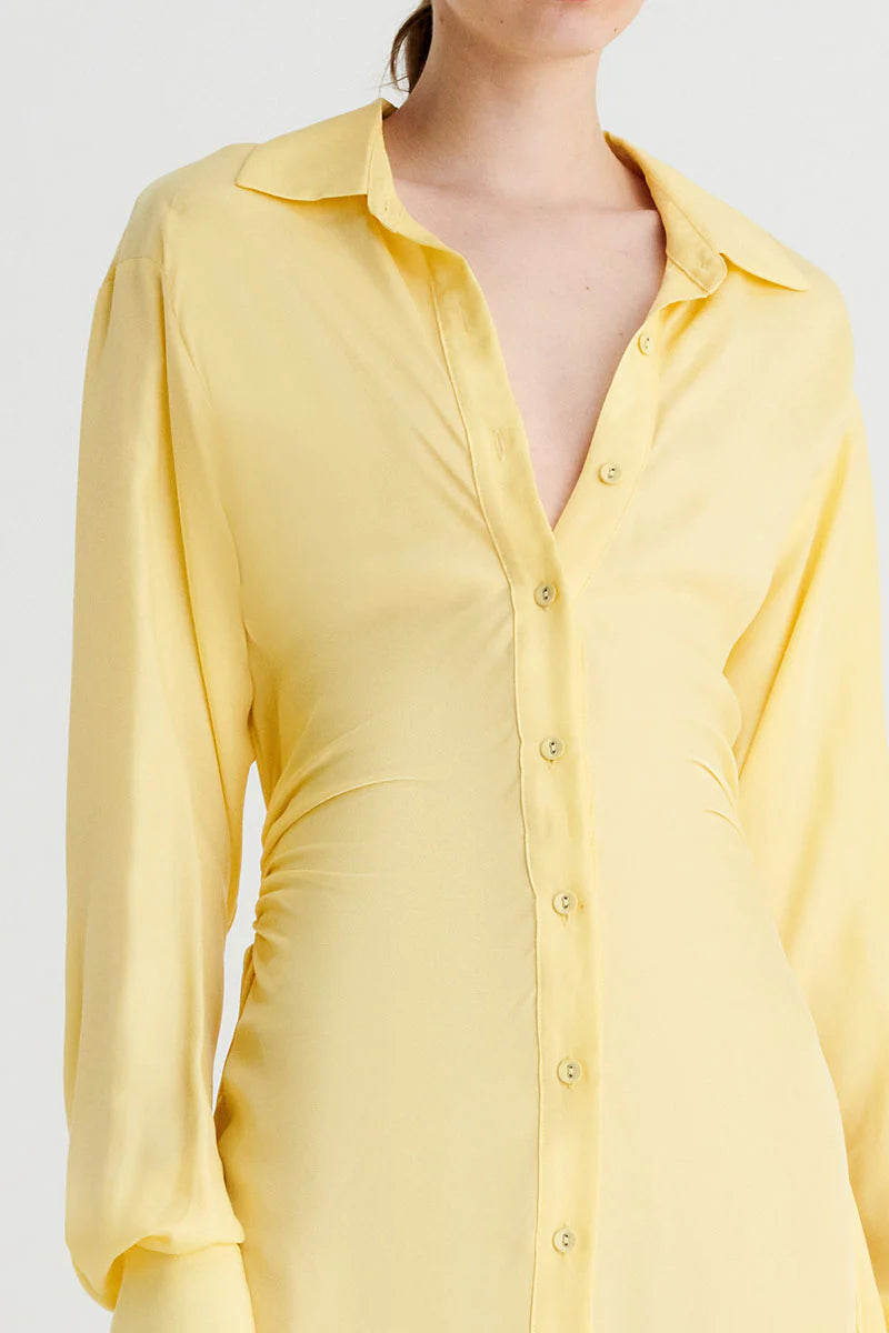 Halley maxi shirt dress, butter