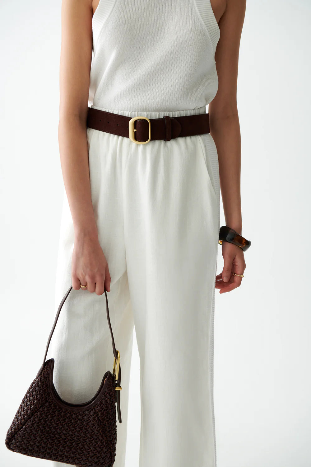 The salerno belt, espresso suede