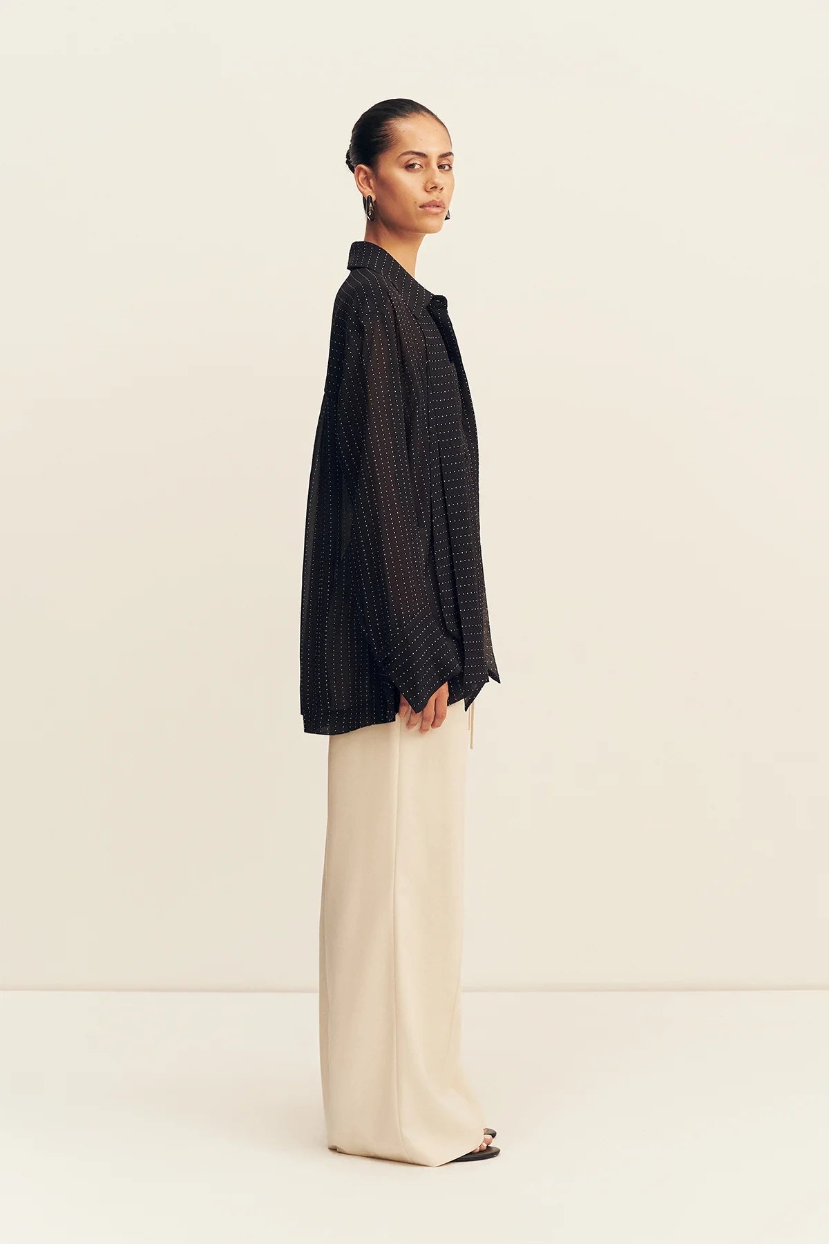 Irving polka dot sheer shirt